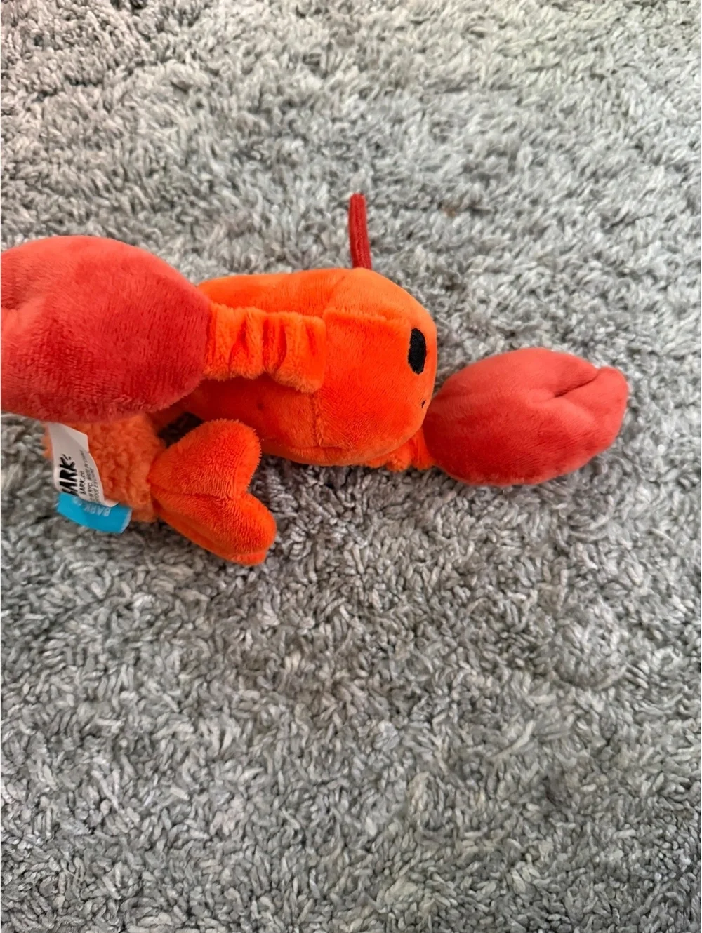 BARK Orange Plush Lobster Dog Toy with Squeaker